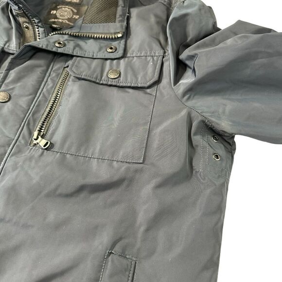 Buffalo by David Bitton Nylon Quilted Utility Jacket in Navy Blue, Large - Picture 11 of 13